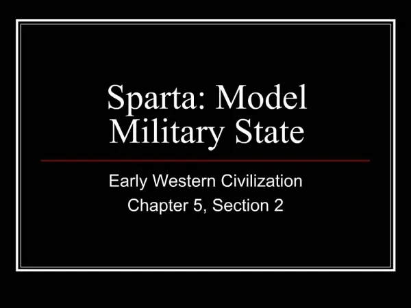 Sparta: Model Military State
