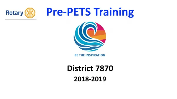 Pre-PETS Training