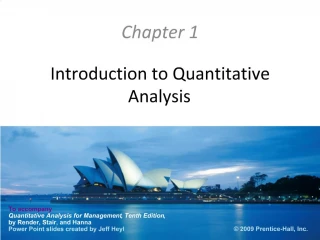 Introduction to Quantitative Analysis