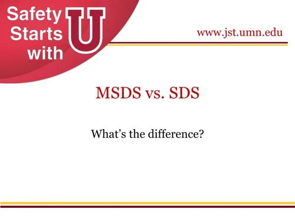 MSDS vs. SDS