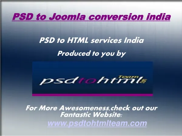 PSD to Joomla conversion india