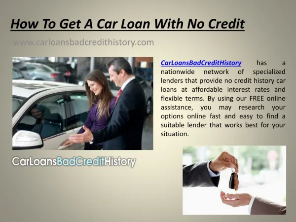 where can I get a car loan with no credit check