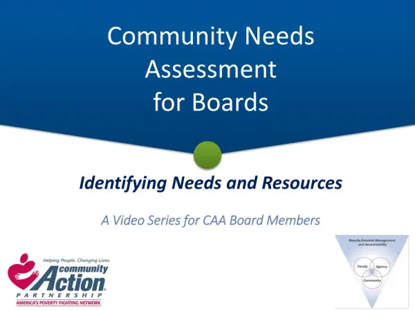 Community Needs Assessment for Boards