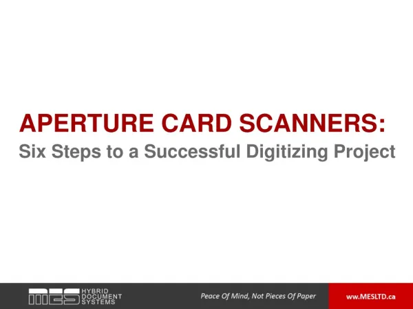 Aperture Card Scanners: Six Steps to a Successful Digitizing
