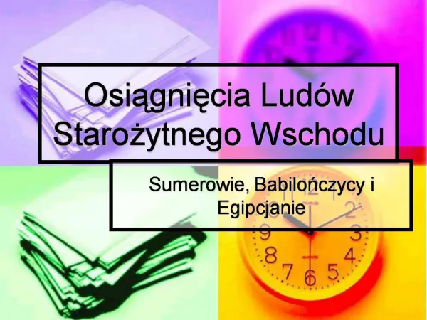 Osiagniecia Lud w Starozytnego Wschodu