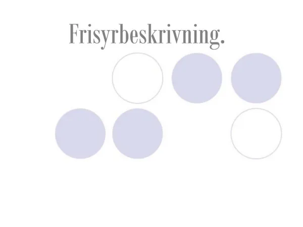 Frisyrbeskrivning.