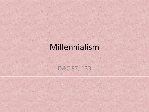 Millennialism