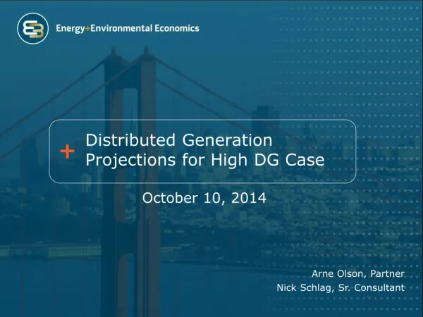 Distributed Generation Projections for High DG Case