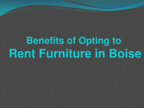 Rent Furniture in Boise