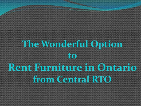Rent Furniture in Ontario