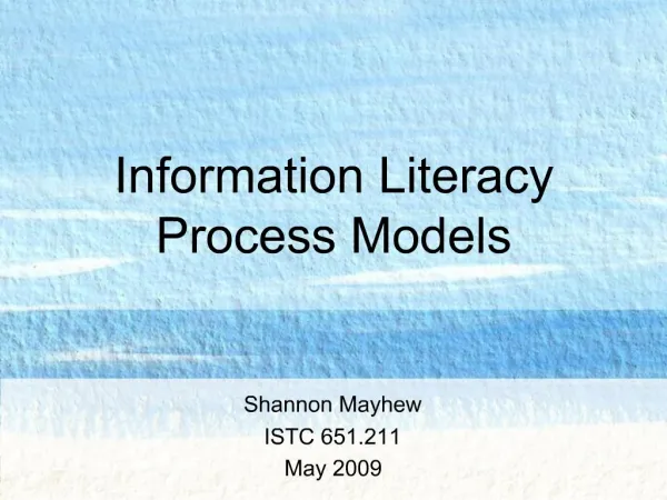 Information Literacy Process Models