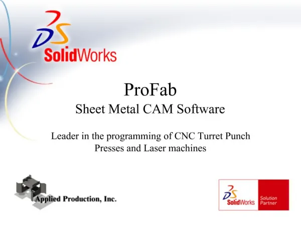ProFab Sheet Metal CAM Software