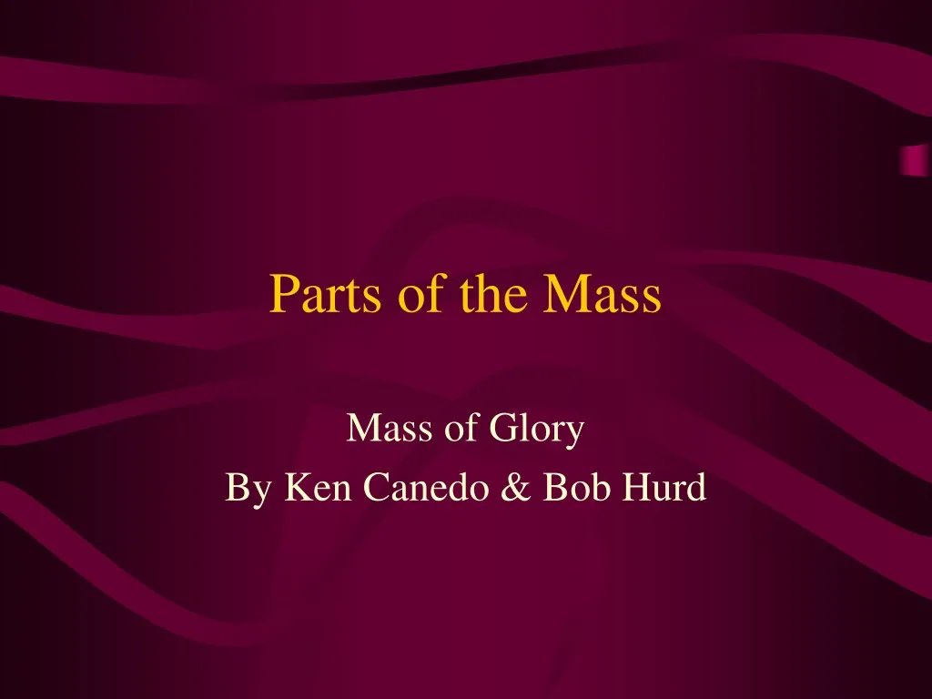 parts of the mass