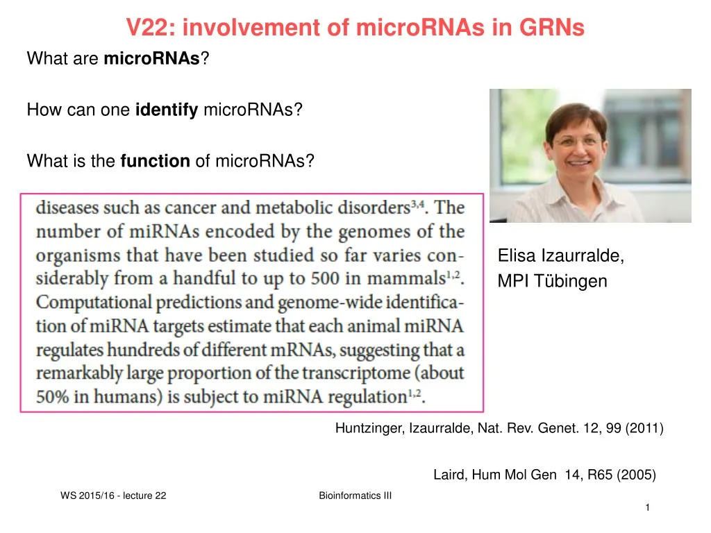 v22 involvement of micrornas in grns