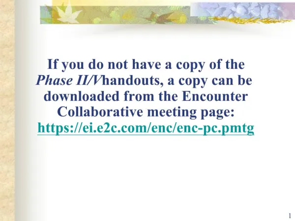 If you do not have a copy of the Phase II