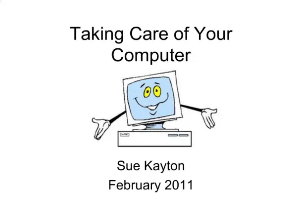 Taking Care of Your Computer