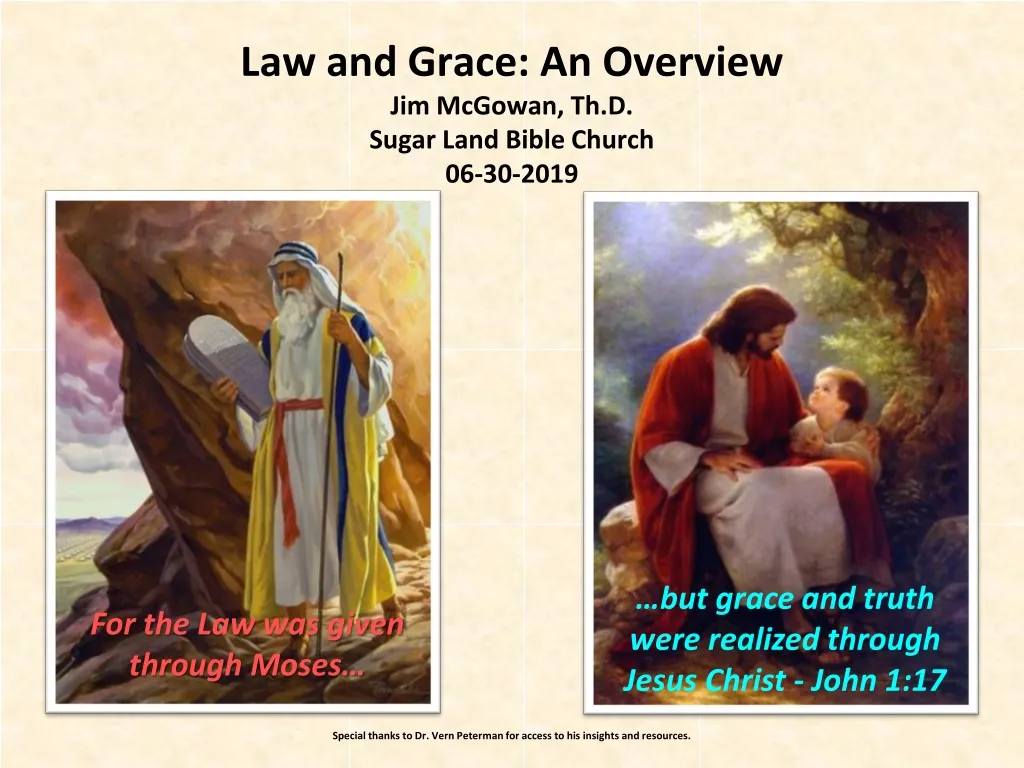 law and grace an overview jim mcgowan th d sugar