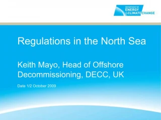 Regulations in the North Sea