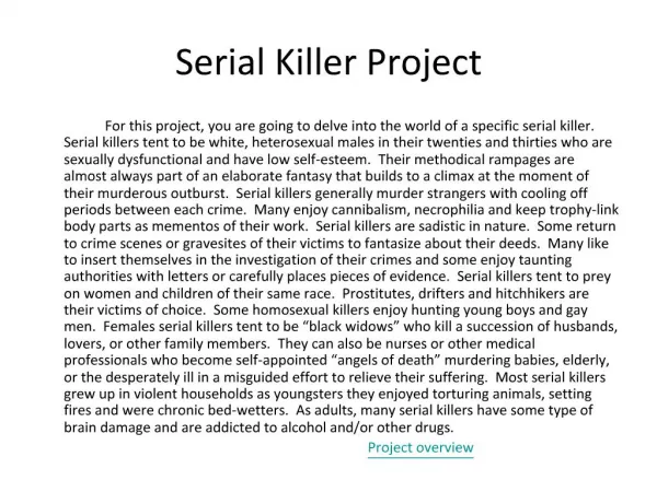 PPT Serial Killer PowerPoint Presentation free download ID:5297646