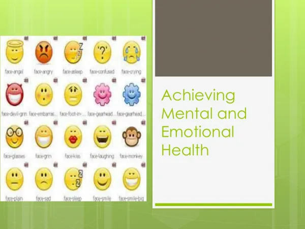 Achieving Mental and Emotional Health