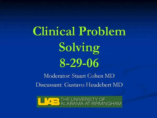 Clinical Problem Solving 8-29-06