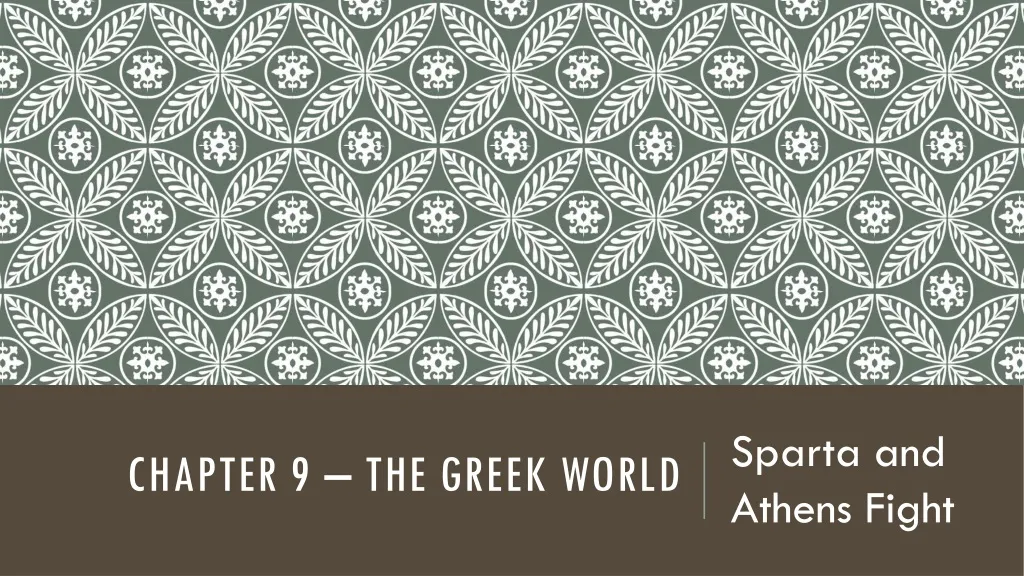 chapter 9 the greek world