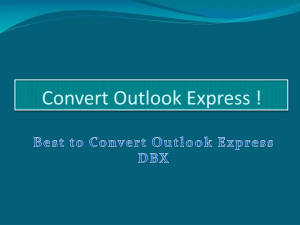 Convert Outlook Express