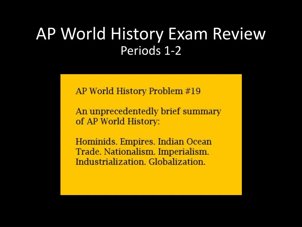 ap world history exam review