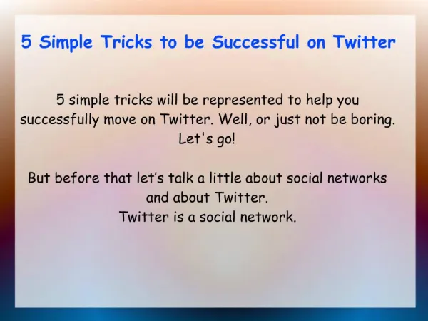 5 Simple Tricks to be Successful on Twitter