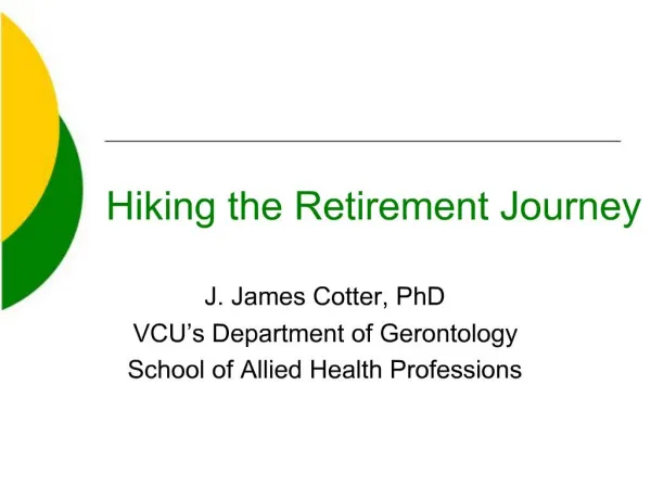 Hiking the Retirement Journey