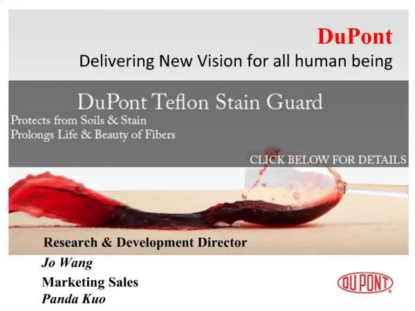 DuPont Delivering New Vision for all human being