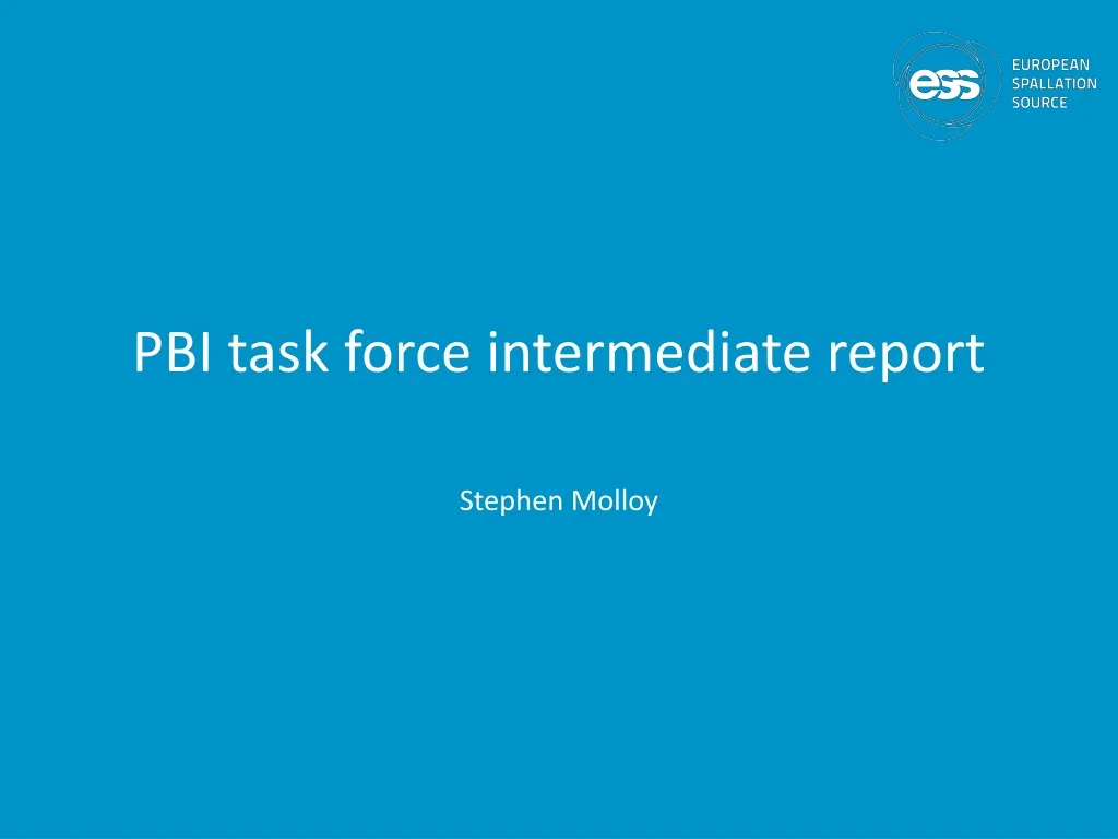 pbi task force intermediate report