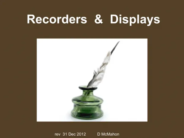 Recorders Displays