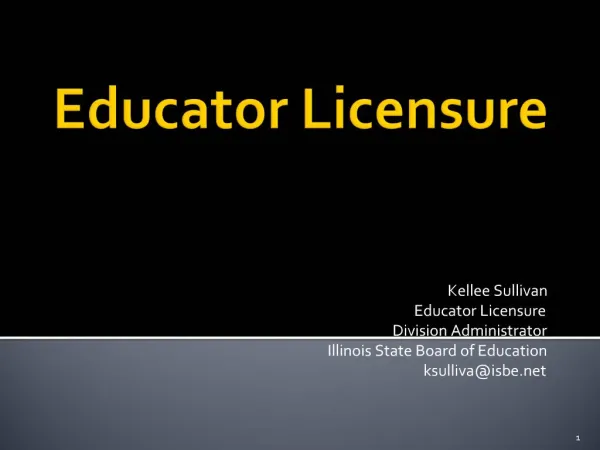 Educator Licensure