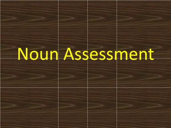 Noun Assessment
