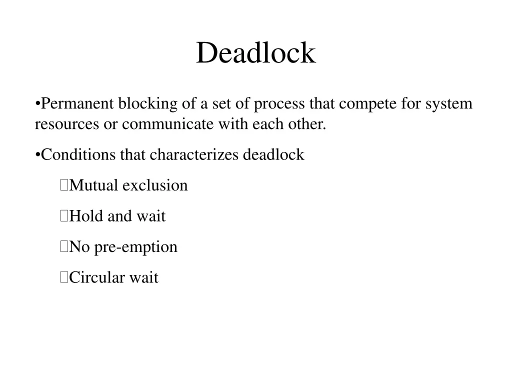 deadlock