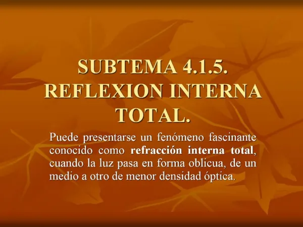 SUBTEMA 4.1.5. REFLEXION INTERNA TOTAL.