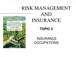RISK MANAGEMENT AND INSURANCE