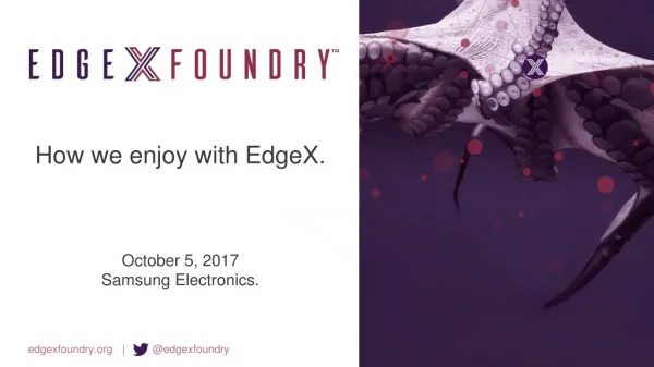 How we enjoy with EdgeX.