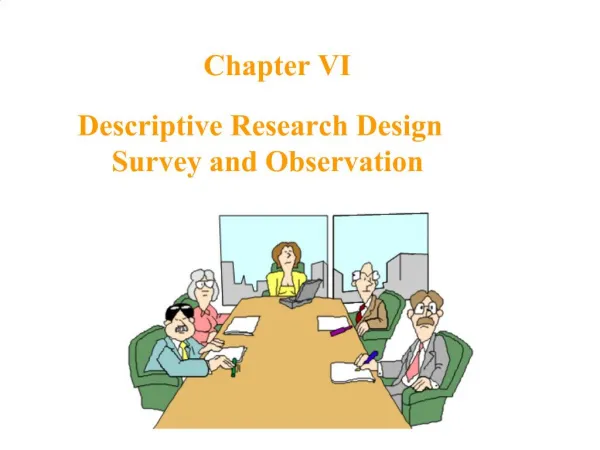 Descriptive Research Design Survey and Observation