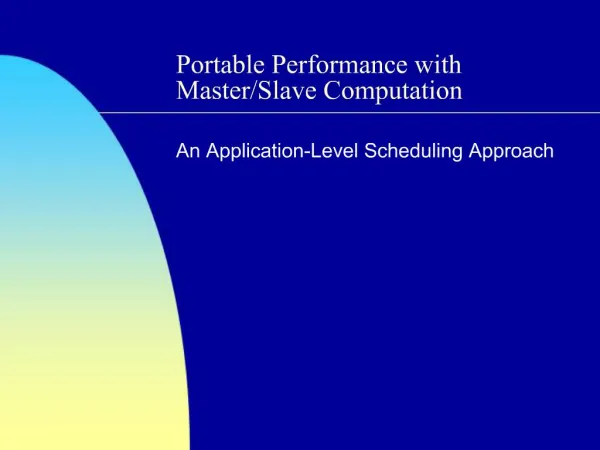 Portable Performance with Master