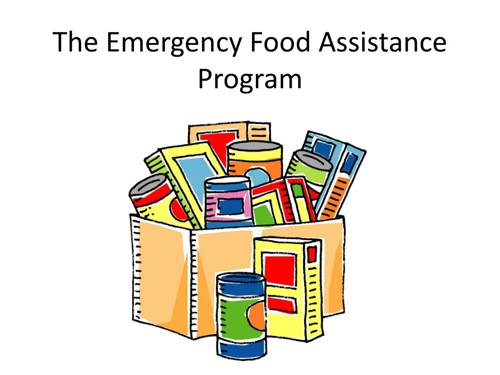 the emergency food assistance program