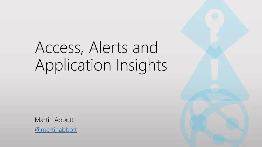 access alerts and application insights