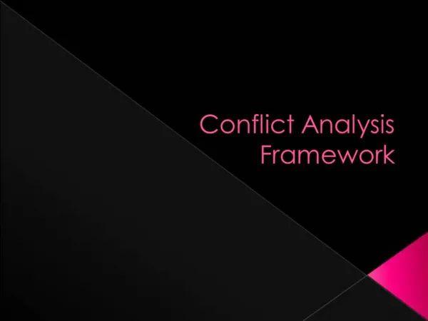 Conflict Analysis Framework