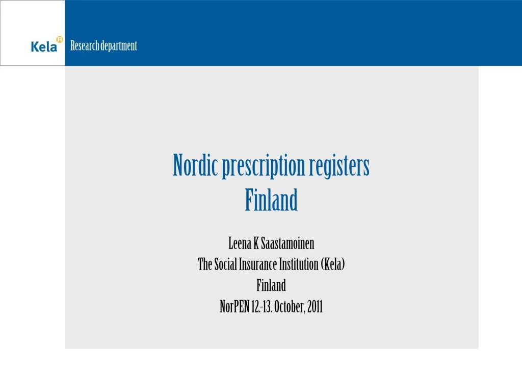 nordic prescription registers finland