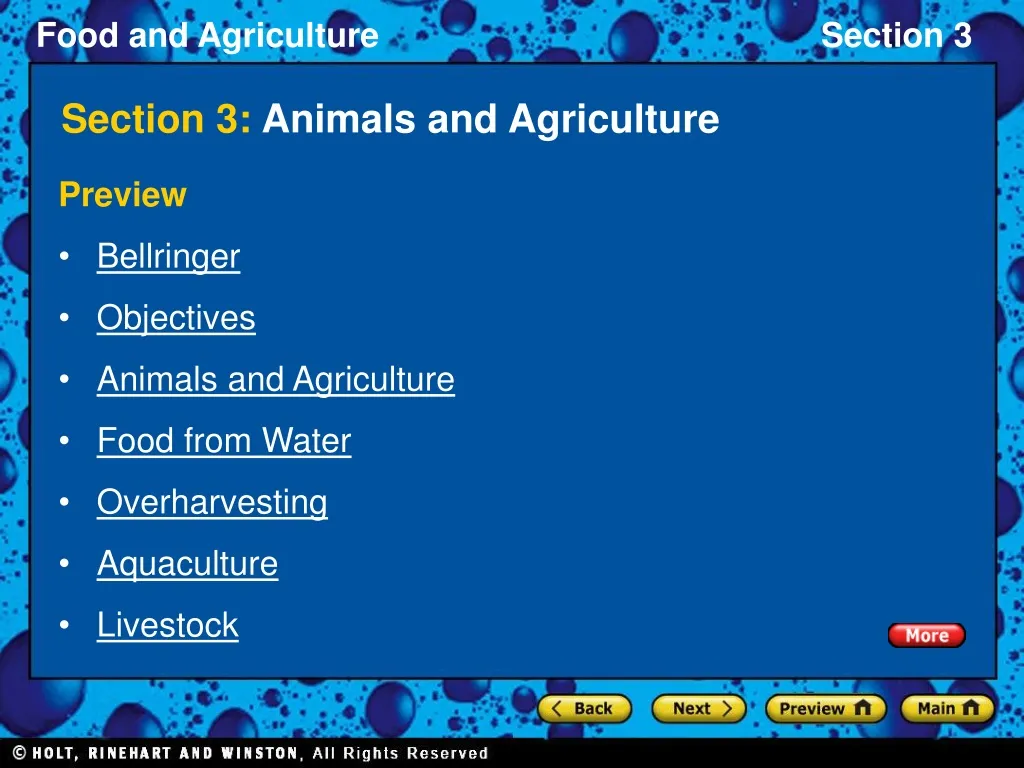 section 3 animals and agriculture