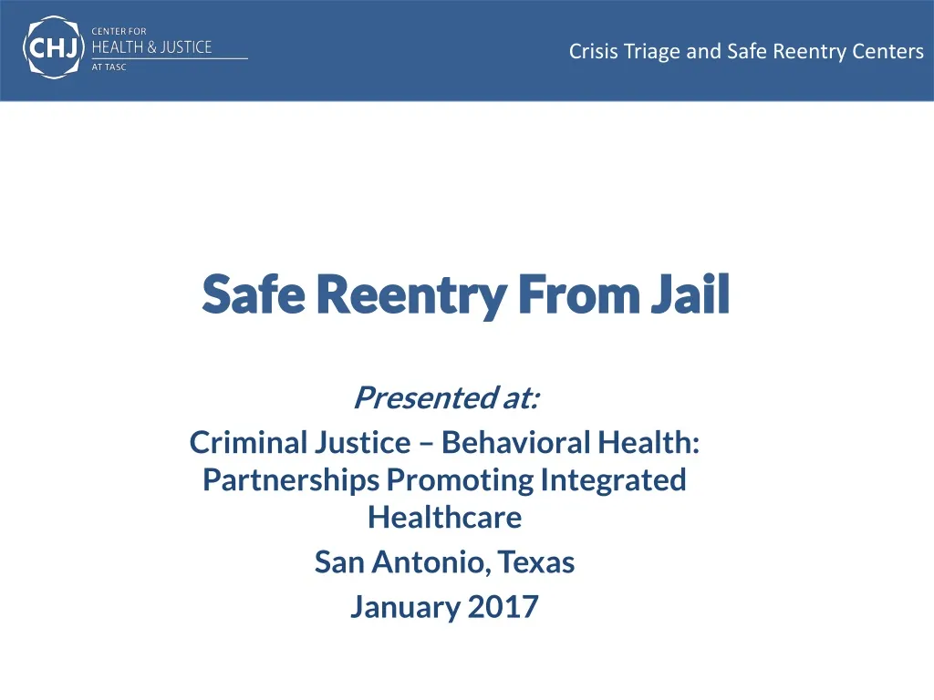 safe reentry from jail