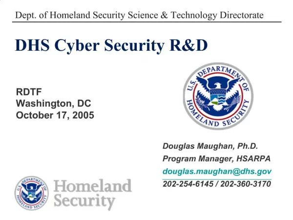 DHS Cyber Security RD