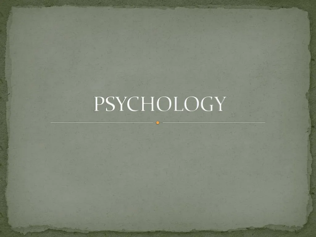 psychology