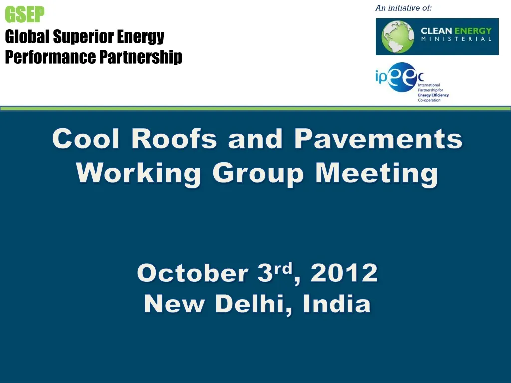 cool roofs and pavements working group meeting